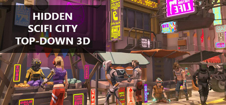 Hidden SciFi City Top-Down 3D
